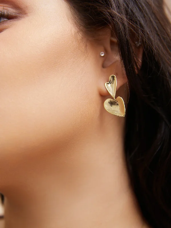 Asymmetrical Heart Design Earrings