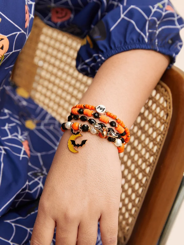 Halloween Pumpkin Spider Bracelet